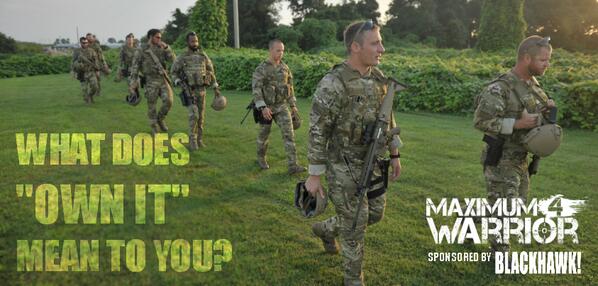 BLACKHAWKPG's tweet photo. What does "own it" mean to you? See what it means to the #MaximumWarrior 4 competitors: http://t.co/2t7v3wzbH2 #OwnIt http://t.co/K3HZT0uzVx