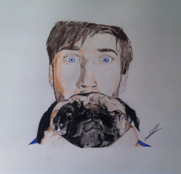 dadmilkynipples's tweet photo. Pewdiepie and puga !!! :D http://t.co/sTpvp1TpZs