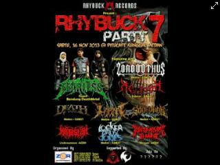 #RhybuckParty_VII |16 Nov |at pitu room |GS: <a href="/fearlessINA/">Fearless Official</a>  (Bandung Deathmetal) | info <a href="/ZorEntertain/">Zor Entertainment</a> / 23098D42