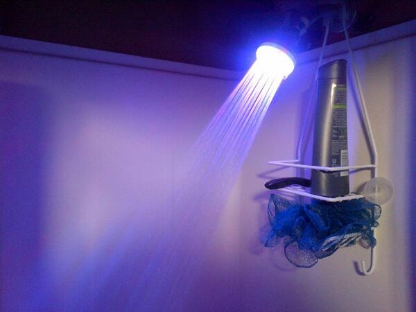 chris_fedy's tweet image. Its seriously like showering at a rave #getone #LEDshowerhead #soimminent