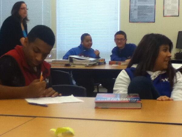 breannabb2's tweet photo. In class with Beatriz, jack, Sam, http://t.co/VkXHlI9DM9