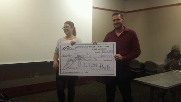 SarahMidMO's tweet photo. Congrats @TimeKitJS on @climbmizzou win! #como startup meshes video w/  web. Created by some @veteransunited minds http://t.co/ti5O8SAmBJ