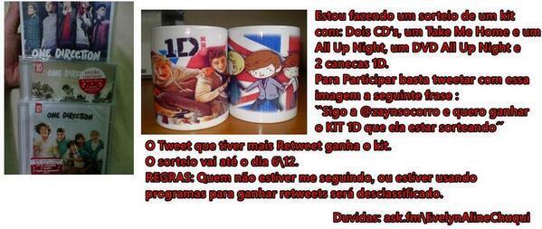 OneReasonLuaB's tweet image. "Sigo a @zaynsocorro e quero ganhar o KIT 1D que ela está sorteando"