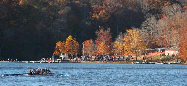 AHGarrigue's tweet photo. Head of the Occoquan rowing regatta, 11-3-13.  Gorgeous day. River City Crew's Women's Club 8 returns to the dock. http://t.co/Y5MZEll1V0