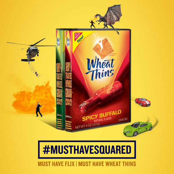 WheatThins's tweet photo. Need to catch up on Must Have shows? 1st 20 to ‘RT’ this could get a 1-month "Flicks" subscription. #MustHaveSquared http://t.co/FoWlvp6zLN