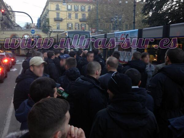 Ultras Sur on Tour. Turín 2013 (3)