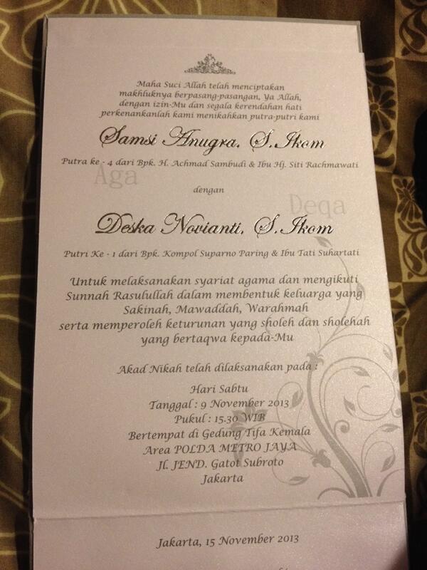 Penasaran siapa orangnya? Hehehe berikut detail undangannya: