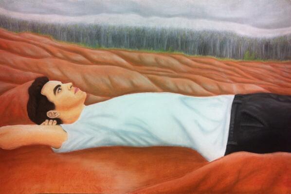 k3cmom's tweet image. Just in - my artist at the Cheltenham Badlands.  Finished tonight.  #tearsofpride