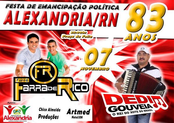 Alexandria_RN's tweet photo. Grande festa hoje na Praça de Eventos para comemorar os nossos 83 anos de Emancipação política http://t.co/kF0ftoGcMF