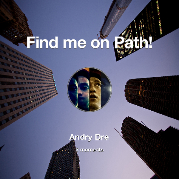 andryandri's tweet photo. Find me on #Path now! Go to: http://t.co/tbsKDtFiiP! #thepersonalnetwork http://t.co/p9AolqgffM