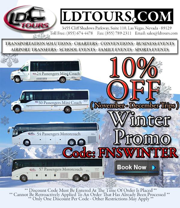 LDTourscom's tweet image. LD Tours - Charter Bus Winter Promo
 #charter #bus #ldtours.com @lasvegasweekly @reviewjournal @ldtours