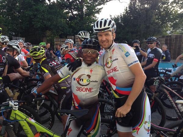songoinfo's tweet photo. @sauserwind &amp; Sipho ready to rock &amp; roll! @w2wmtb have a great one guys! http://t.co/ZtKEmeAmJ8
