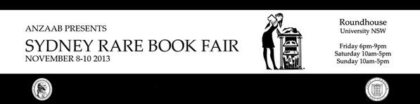 #SydneyRareBookFair begins at 6pm tonight! For #rarebooks #bookcollecting &amp; #antiquarianbooks go to <a href="/RoundhouseUNSW/">UNSWRoundhouse</a>!