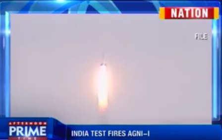 TimesNow's tweet photo. India successfully test fires Agni-I http://t.co/R0xVQ5vags
