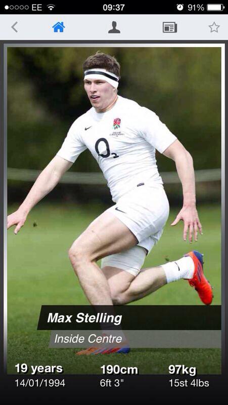 EddGarbett's tweet photo. Shout out to @MaxStelling1 finally living the dream and making it on the ultimate rugby app! #superstar #STELLS http://t.co/YCUZntknLm