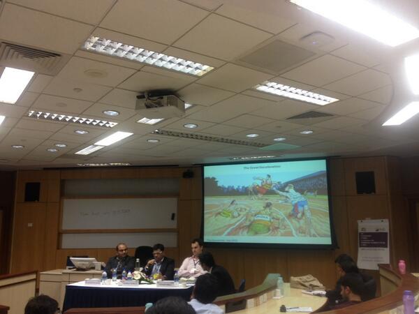 sruthi_oct14's tweet photo. Panel discussion emerging markets club #ILS2013 #breakingthemyth #isb http://t.co/Fl2d0YFDp7