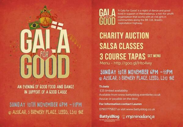 DigitalStunts's tweet image. This sunday at Azucar in Leeds, come and support @meninadanca at the "Gala for Good". It's gon'be a good one!!