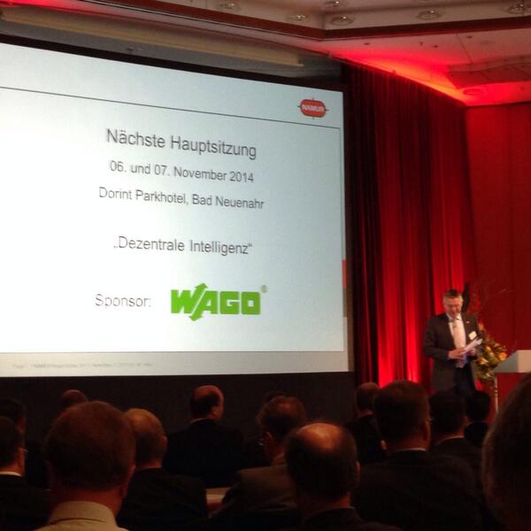 Das war die #NAMUR 2013! Nächstes Jahr: "Dezentrale Intelligenz" mit #WAGO (dr)