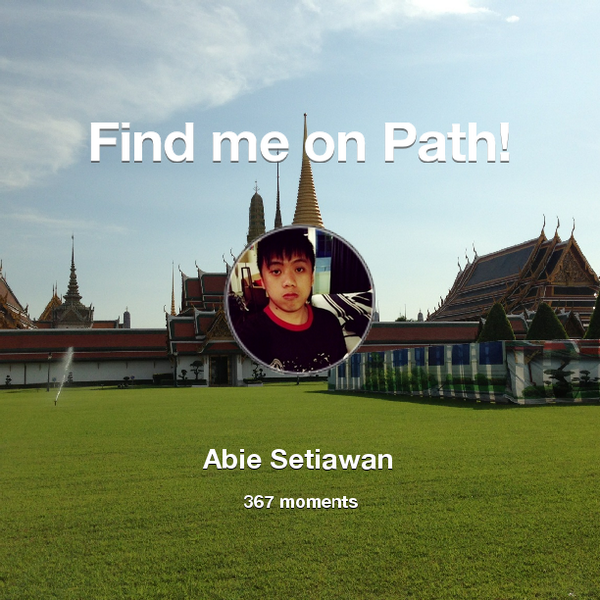Biee91's tweet photo. I've shared 367 memories with my friends on #Path - see them now at http://t.co/Ij78SfJtpL! #thepersonalnetwork http://t.co/aGMmXg5Dzr
