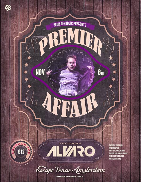 Your_Republic's tweet photo. ★★★
Tonight #PREMIERAFFAIR presents @MCKCJones @ #EscapeAmsterdam!
★★★
Are you ready for some heavy #EDM action? http://t.co/fvDXVsLgLI