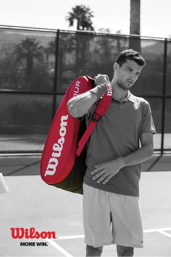 Check out the new Wilson Tour #tennis bag carried here by <a href="/GrigorDimitrov/">Grigor Dimitrov</a> &amp; on tour <a href="/AustralianOpen/">#AusOpen</a> in Jan.