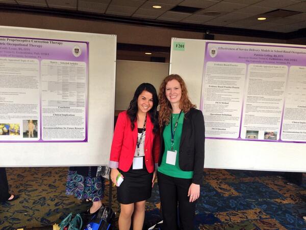 University of Scranton MOT students present their pediatric research! #POTA #OccupationalTherapy <a href="/AOTAInc/">AOTA</a>