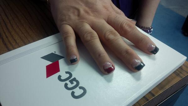 WendyHutter's tweet photo. Terri @ CGC Customer Service showing her support for our new Brand/Logo - Go Girl   #cgcbuildit  #usgbuildit http://t.co/VB5vguCHff