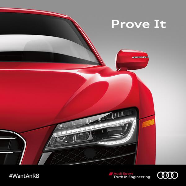 Audi's tweet photo. So you #WantAnR8? Sunday is your last chance. http://t.co/b9f27U6mL3 http://t.co/vg2kHvpo3R