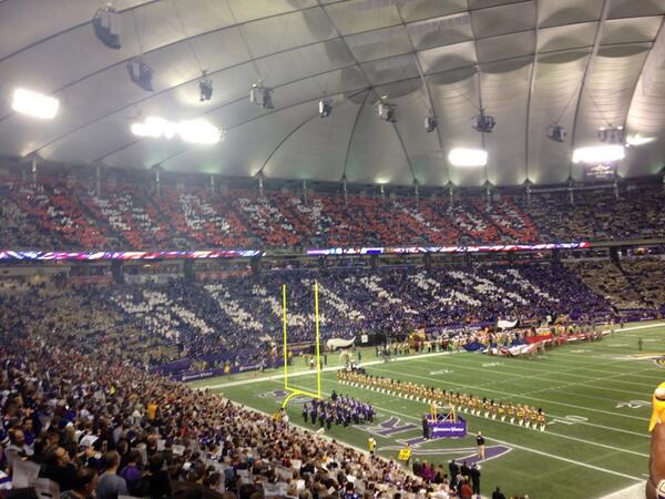 Great moment at the Vikings game last night #ThankYouMilitary