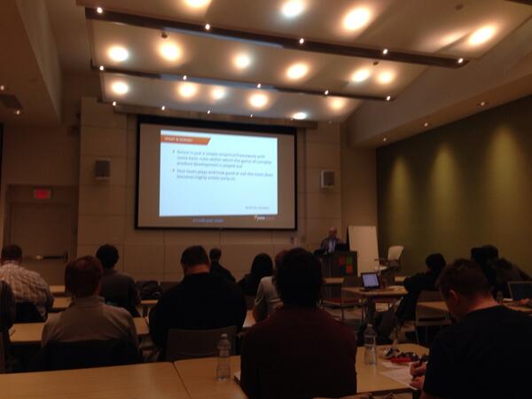 JUICE_Mobile's tweet image. JUICE&apos;s VP of Technology talks about scrum at #TrueNorthPHP! #dev #teamwork