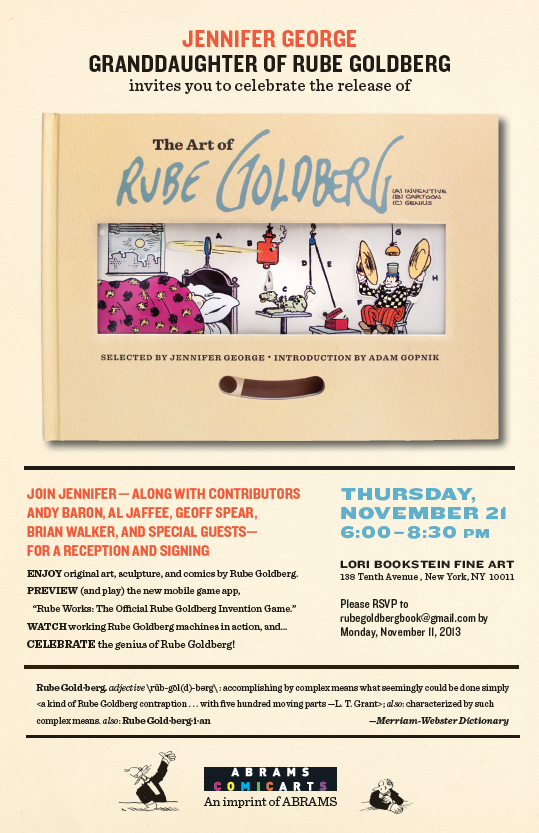 Adam is appearing at the "Art of Rube Goldberg" book launch party on 11/21 in NYC! Should be awesome fun!