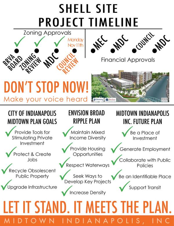MidtownIndy's tweet image. Council to consider Shell Site on Monday, Nov 11th. Where do you stand? #Indianapolis #Broad Ripple #Midtown