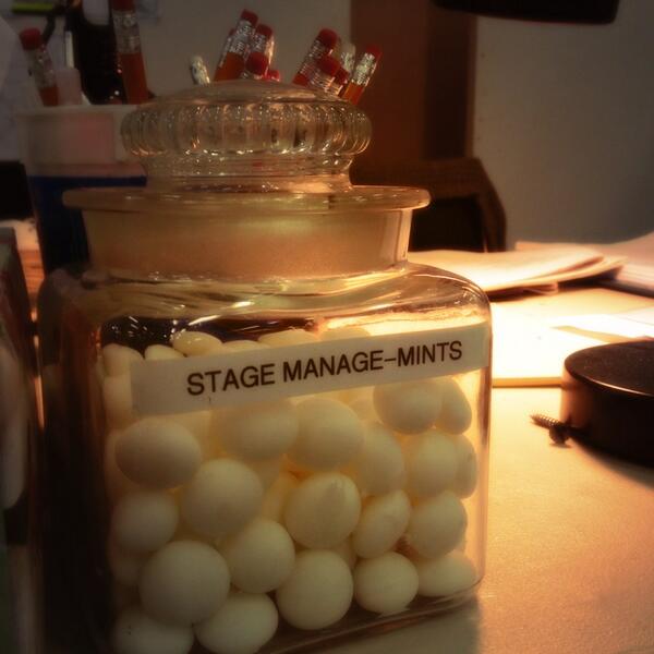 Stage managers are just so punny. Just another friday night rehearsal for #DonPasquale #Winnipeg  <a href="/ManitobaOpera/">Manitoba Opera</a>