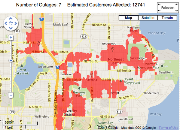 Power Outage: Seattle Power Outage Map