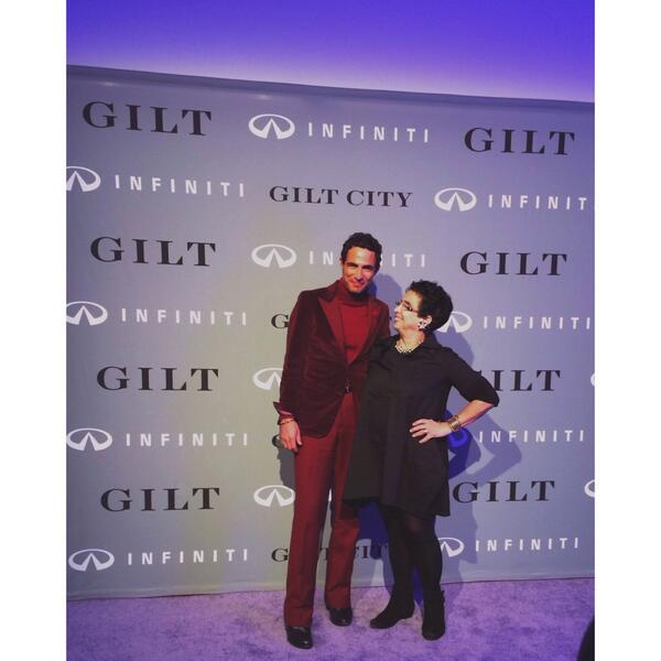 Gilt's tweet photo. We're just going to stop taking pictures. @zac_posen & the too cute Mama Posen. #onlytheinspired #raidthewarehouse http://t.co/ztkGYQhq7m