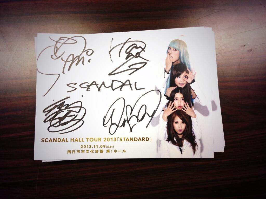 お値打ち価格で SCANDAL サイン入りポストカード Tシャツタオル セット