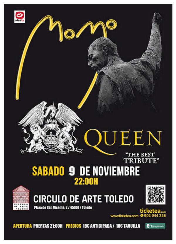 LaManchaRock's tweet photo. Tributo a Queen con @Momocortes + @lostrancerock este sábado en el Círculo del Arte (Toledo) http://t.co/q9NAtF0kpu