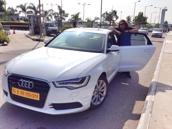nikhilchinapa's tweet photo. Our ride in Bangalore is super sweet!!! Thanks @AudiIN #TrashTag @djtommytrash @Submergemusic http://t.co/K3SzHhWydY