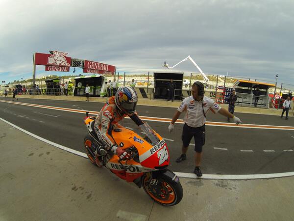 TobyMoody's tweet image. Some pics coming up here from FP3 that's just finished. @HRC_MotoGP #GoProOnAStick