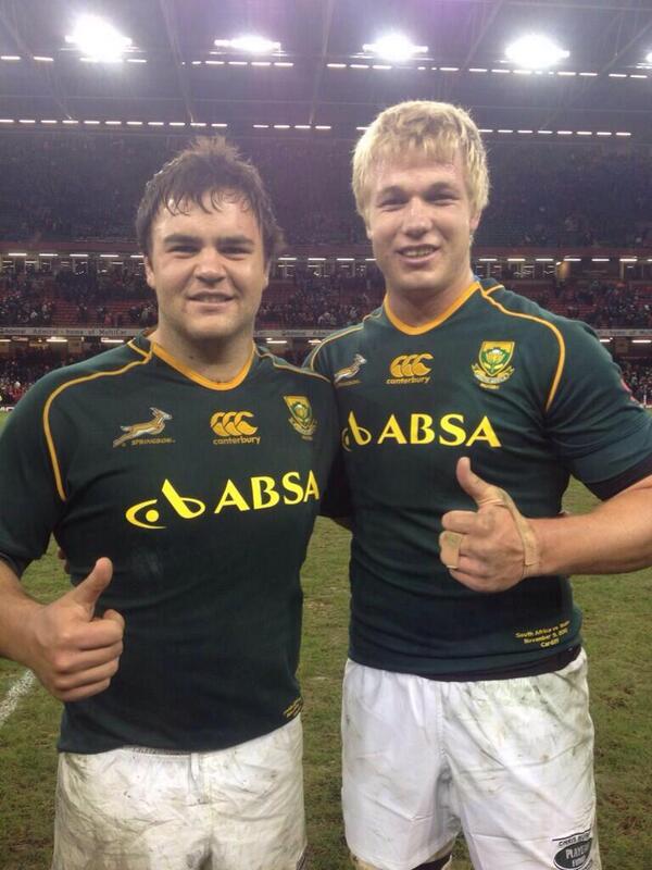 Baie geluk aan Maties se nuutse Springbok <a href="/fransmalherbe/">Frans Malherbe</a> &amp; aan nog 'n Bolander <a href="/PieterSteph/">Pieter</a> met julle toetsbuigings!