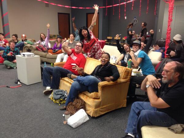bexcalibur's tweet photo. Having fun cheering on our Texies at the txrg watch party! #talk2wftda http://t.co/o85Yn8irIB
