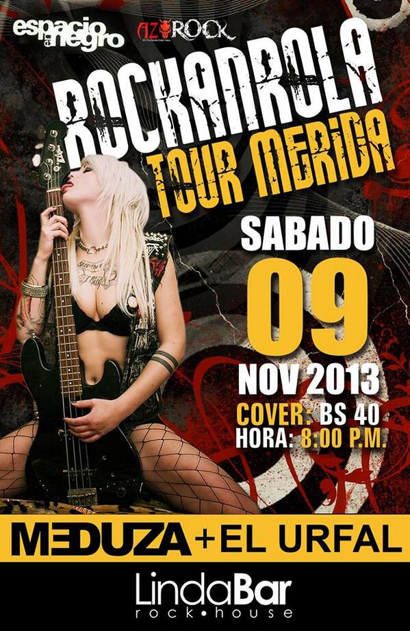 rockhouselb's tweet photo. hoy presentamos a las bandas MEDUA y EL URFAL. 09:00pm + buena vibra + 200% rockanrolla http://t.co/JobNetvcnk