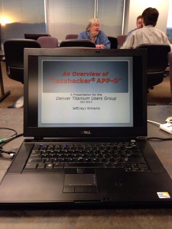 ConvergeTech's tweet image. Here&apos;s the view from my seat at last month&apos;s #Denver #Titanium #meetup :)  @sunfishgurl