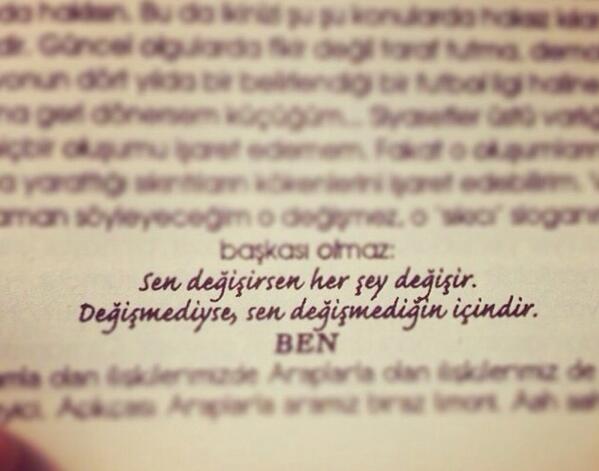 Çok doğru... Tam benlik