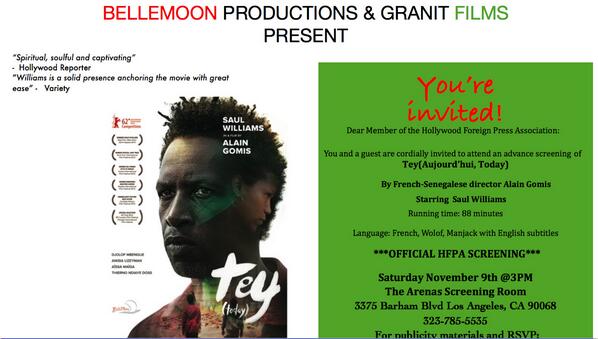 TEYTodayMovie's tweet photo. Still have a few seats left for our  #GoldenGlobes screening this afternoon in LA @Arenas screening room.Wanna come? http://t.co/cfpduDu7QB