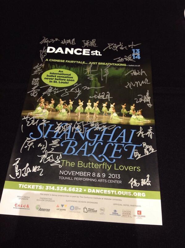 First person to stop by our info table and mention this poster...gets it! Autographed by #ShanghaiBallet