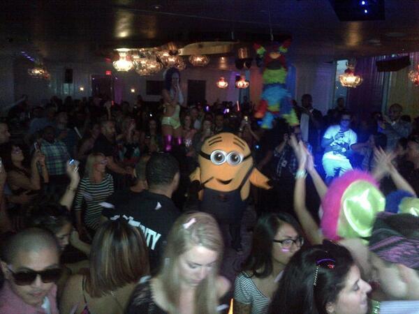 DrewBrilakis's tweet photo. I've got a Minion knocking the heck out of my pinata!!  @GhostbarDayclub #GBDC #Vegas #DayParty #Urmissingout http://t.co/3yxvmdAH6p