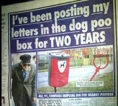 KashAhmed77's tweet photo. Man posting letters in dog poo bin for two years thinking it was a post box http://t.co/eVFTewxgOW