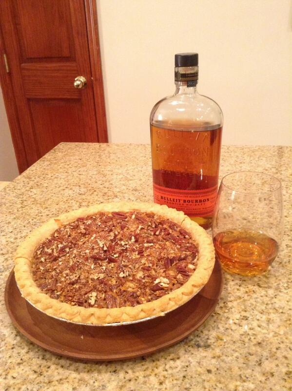 pairedwell's tweet photo. Bourbon pecan pie time! Paired of course with antics glass of bourbon! http://t.co/MU1ngC2mtl