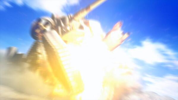 ZForces's tweet photo. Another Zaku attacks @GuntankS #3 from the front, blowing out one of its treads. #OdessaDay #GundamFTWest http://t.co/QVD9ibcfxy